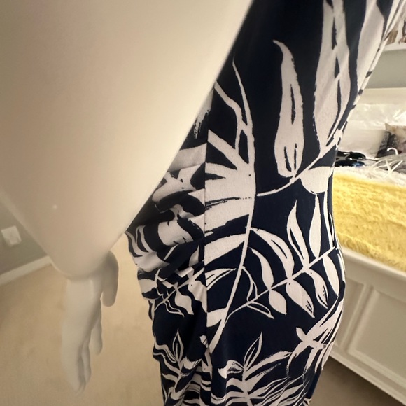 Navy & white Tommy BAHAMA sleeveless dress - Size Medium - Picture 5 of 6